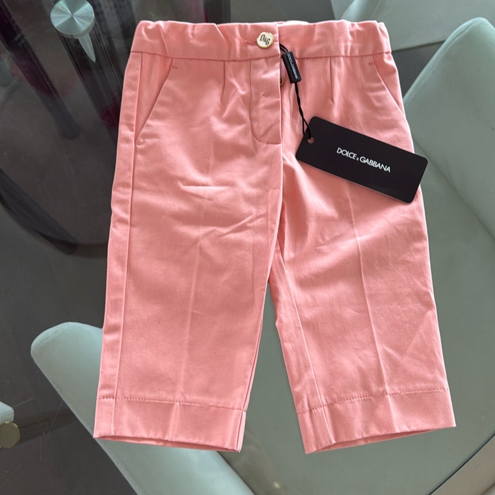 Dolce & gabanna baby girl pants pink size 6 9 months